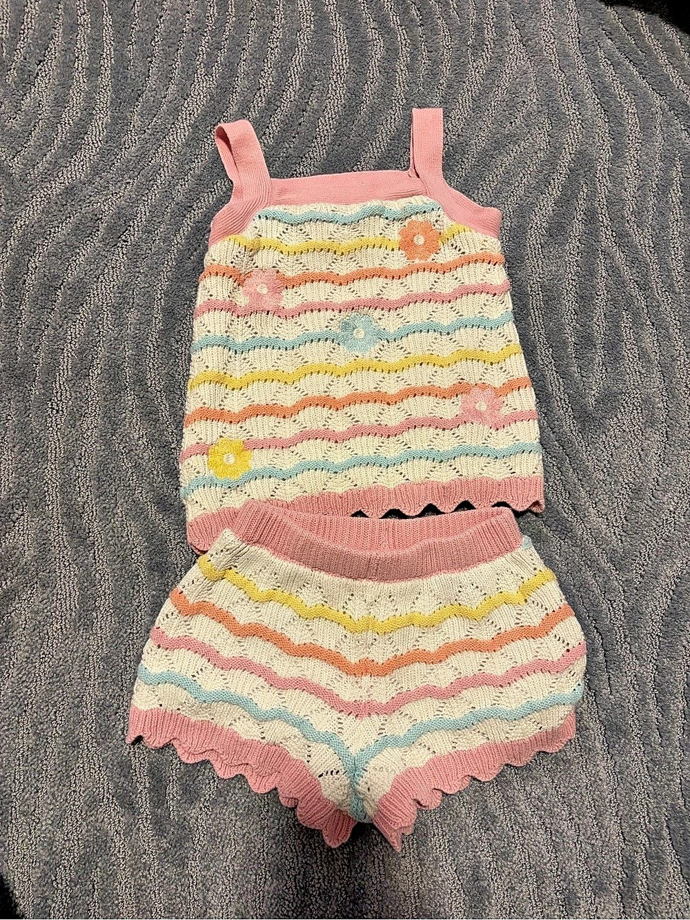 Tommy Bahama Girls Striped Knit Romper Size 3T